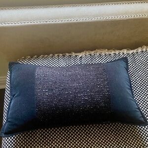 Black Sparkly Velvet Lumbar Pillow